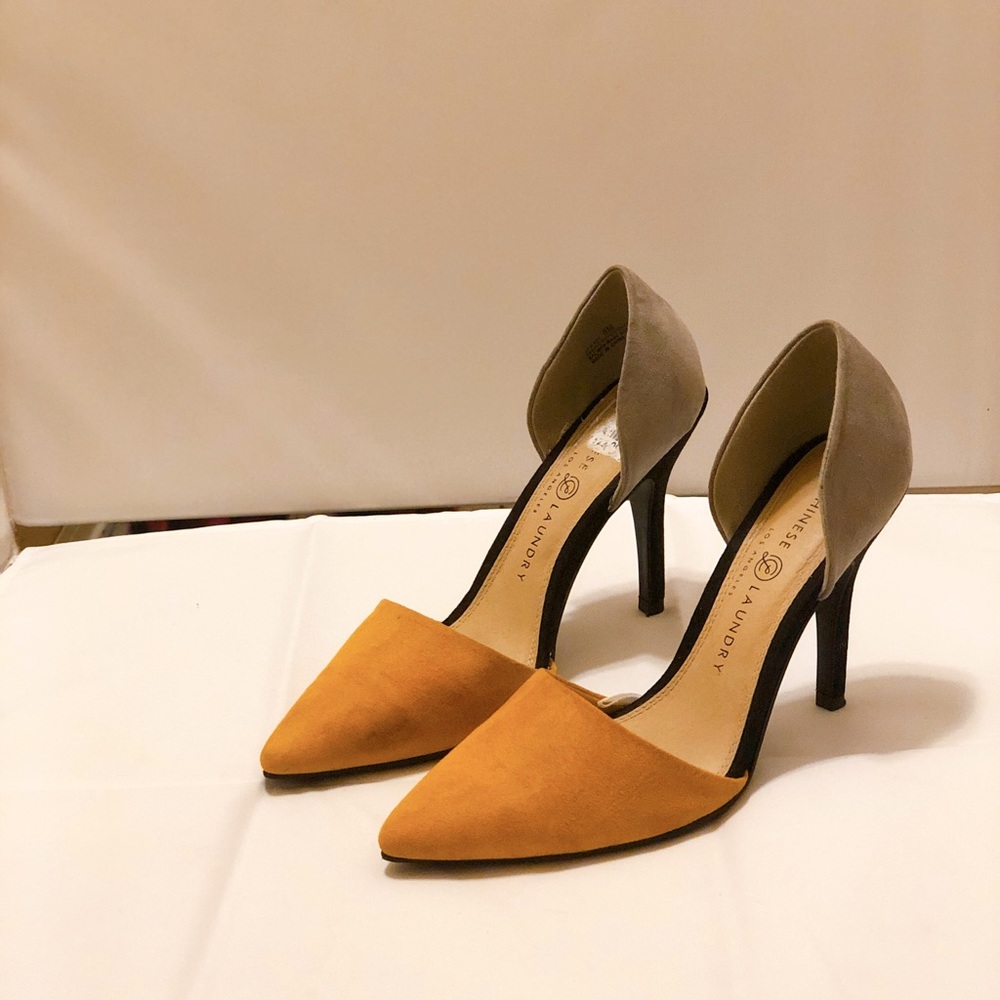 Chinese Laundry Women’s Pumps Yellow and Gray